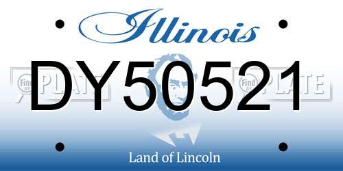 DY50521 Illinois License Plate
