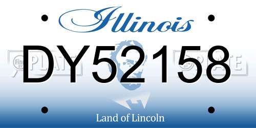 DY52158 Illinois License Plate