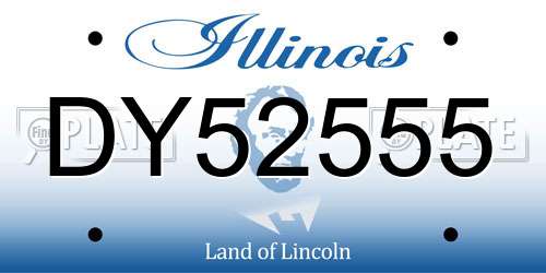 DY52555 Illinois License Plate