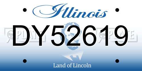DY52619 Illinois License Plate