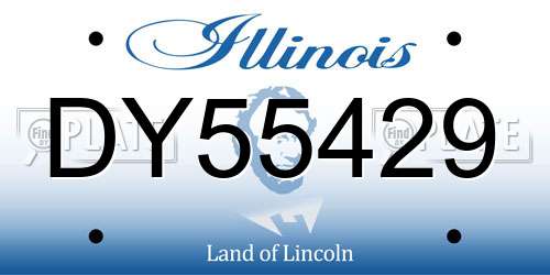 DY55429 Illinois License Plate