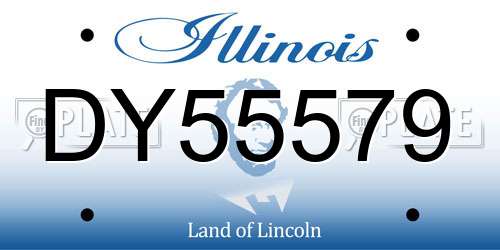 DY55579 Illinois License Plate