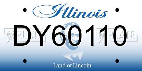 DY60110 Illinois License Plate