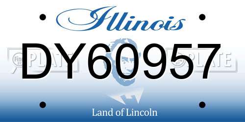 DY60957 Illinois License Plate