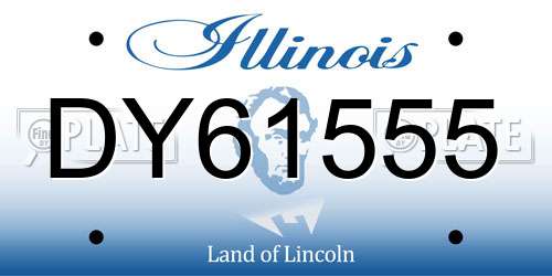 DY61555 Illinois License Plate