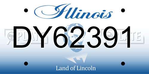 DY62391 Illinois License Plate