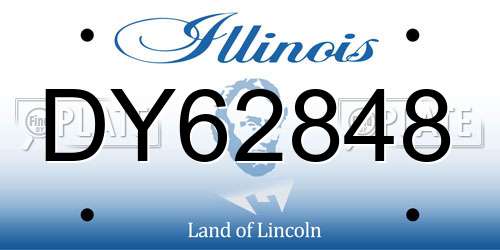 DY62848 Illinois License Plate