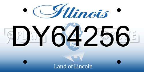 DY64256 Illinois License Plate