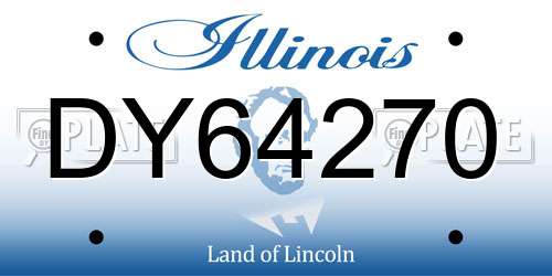 DY64270 Illinois License Plate