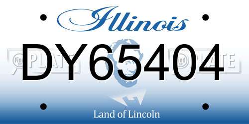 DY65404 Illinois License Plate