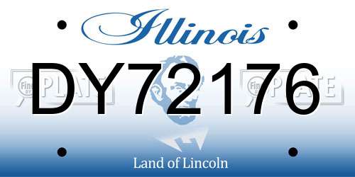 DY72176 Illinois License Plate