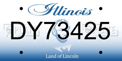 DY73425 Illinois License Plate