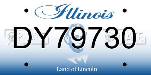 DY79730 Illinois License Plate