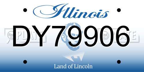DY79906 Illinois License Plate