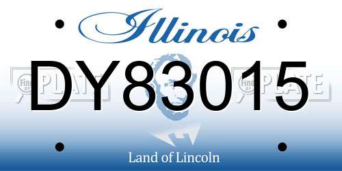 DY83015 Illinois License Plate