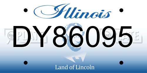 DY86095 Illinois License Plate
