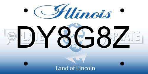 DY8G8Z Illinois License Plate