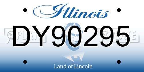 DY90295 Illinois License Plate