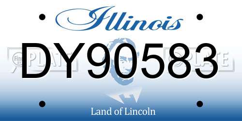 DY90583 Illinois License Plate
