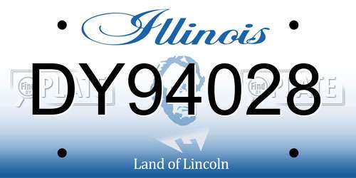 DY94028 Illinois License Plate
