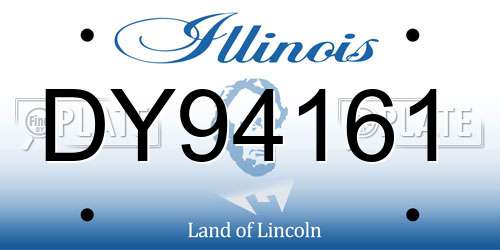 DY94161 Illinois License Plate