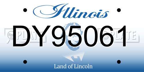 DY95061 Illinois License Plate