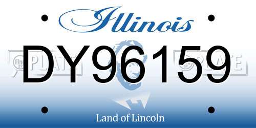 DY96159 Illinois License Plate