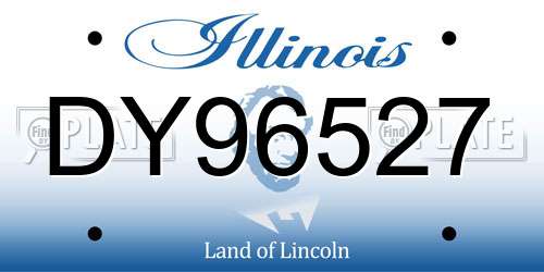 DY96527 Illinois License Plate