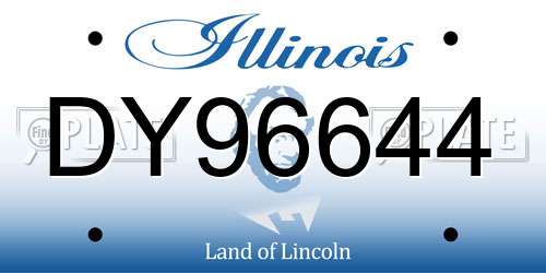 DY96644 Illinois License Plate