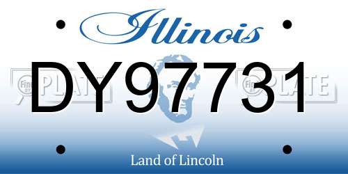 DY97731 Illinois License Plate