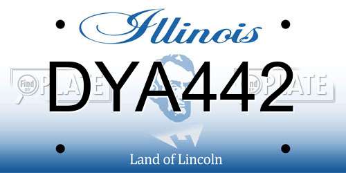 DYA442 Illinois License Plate