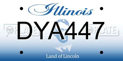 DYA447 Illinois License Plate