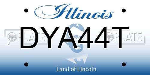 DYA44T Illinois License Plate