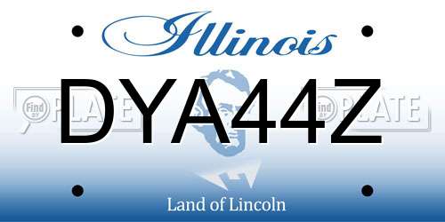 DYA44Z Illinois License Plate