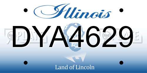 DYA4629 Illinois License Plate