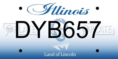 DYB657 Illinois License Plate