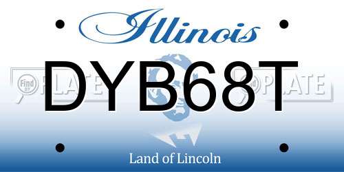 DYB68T Illinois License Plate