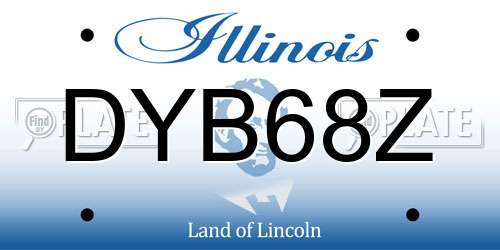 DYB68Z Illinois License Plate