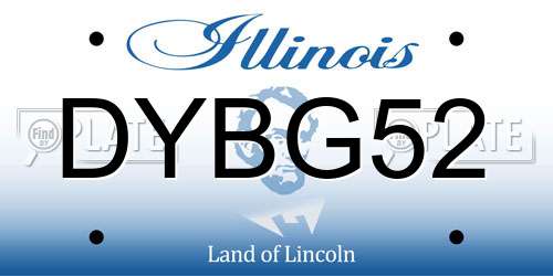 DYBG52 Illinois License Plate