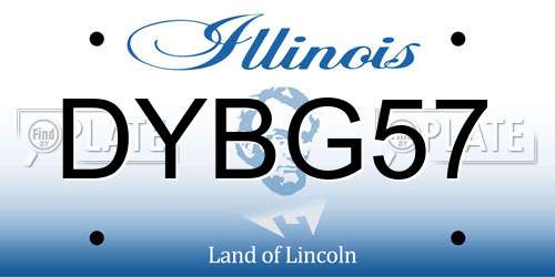 DYBG57 Illinois License Plate