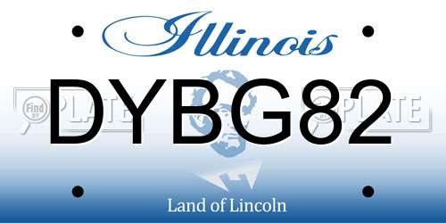 DYBG82 Illinois License Plate