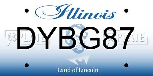 DYBG87 Illinois License Plate