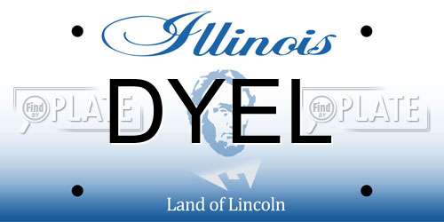 DYEL Illinois License Plate