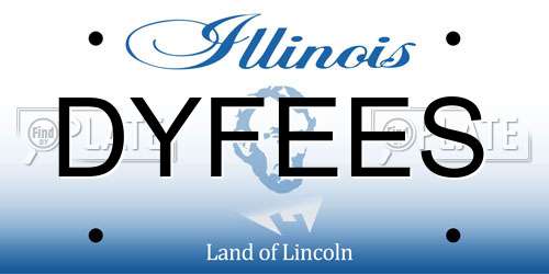 DYFEES Illinois License Plate