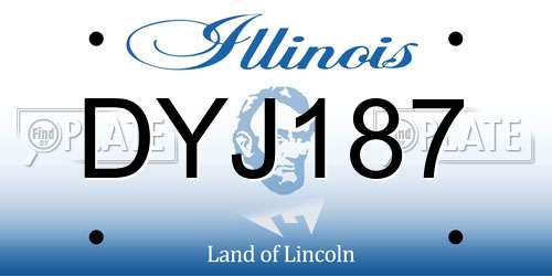 DYJ187 Illinois License Plate
