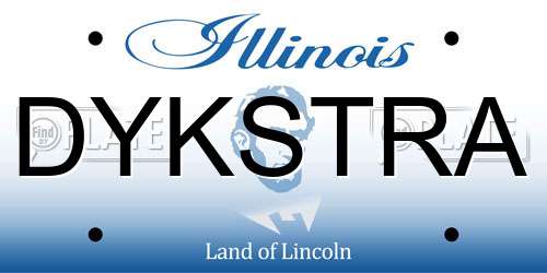 DYKSTRA Illinois License Plate