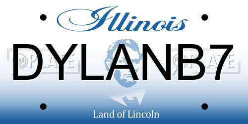 DYLANB7 Illinois License Plate