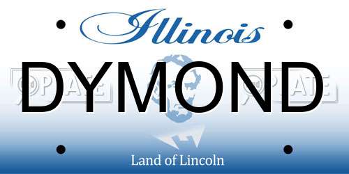 DYMOND Illinois License Plate