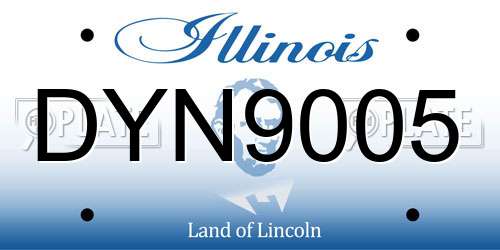 DYN9005 Illinois License Plate