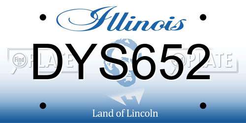 DYS652 Illinois License Plate